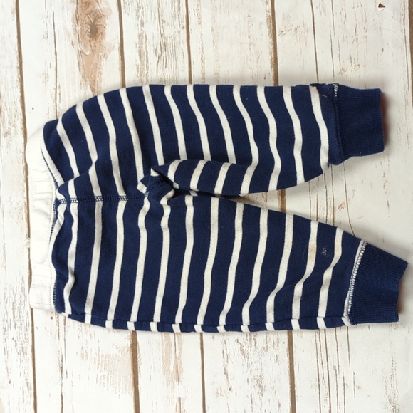 Carter's Navy/White Striped French Terry Pants 12M - Picture 6 of 7